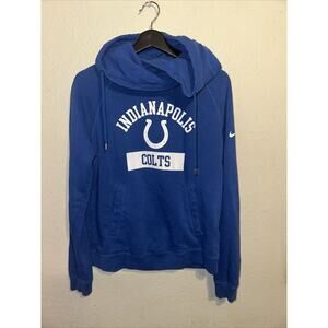Nike Indianapolis Colts Hoodie Sweatshirt Womens’s Large Blue Horseshoe Logo